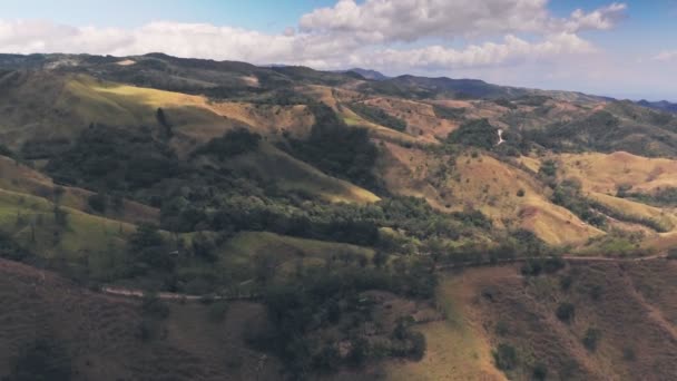 Rainforest Landscape Monteverde Cloud Forest Costa Rica Aerial Drone View — Vídeo de stock