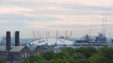The Millennium Dome Also Called O2 Arena In Greenwich Peninsula London, England, United Kingdom During Sunrise.- wide shot