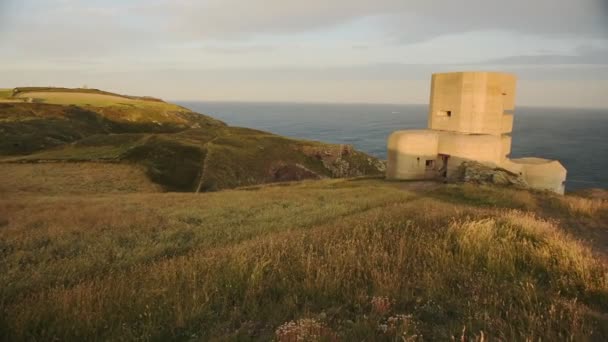 German Observation Tower World War Two Guernsey Channel Islands United — Stockvideo
