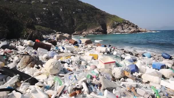 Environmental Destruction Plastic Waste Causes Climate Change Pollution Climate Change — 图库视频影像