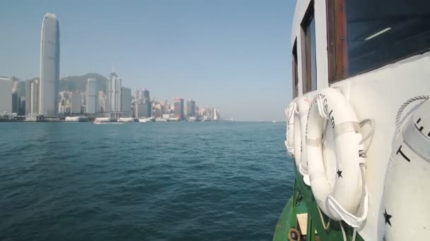 Star Ferry Boat Which Transports Passengers Victoria Harbour Hong Kong — Vídeo de Stock