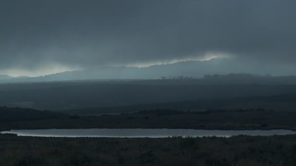 Moody Mysterious Landscape View African Moorland Scenery Aberdare National Park — Vídeos de Stock