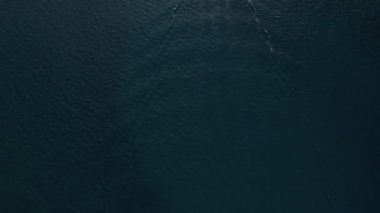 Sport fishing boat at sunrise at Watamu, Malindi, Kenya. Aerial drone view