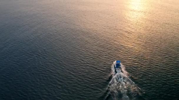 Deep Sea Fishing Boat Sunrise Indian Ocean Watamu Malindi Kenya — Wideo stockowe