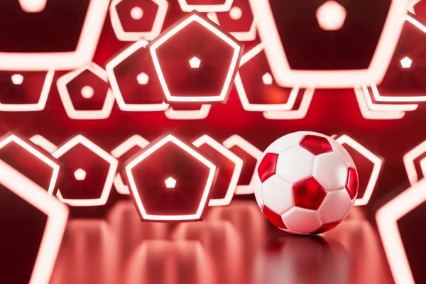 Football Object Abstract Background Arena Concept Design Copy Space Illustration — Fotografia de Stock