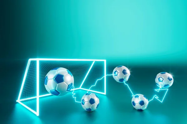 Football Ball Object Online Sport Lives Watch Illustration Soccer Ball — Stock Photo, Image