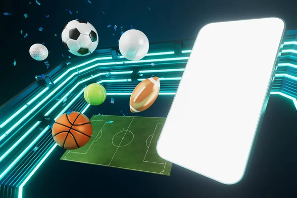 Objeto Bolas Fútbol Diseño Pelota Deporte Concepto Elemento Fútbol Ilustración — Foto de Stock