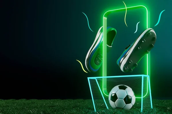 Football Balls Object Sport Ball Design Football Element Concept Illustration — Stock Photo, Image