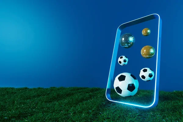 Objeto Pelotas Fútbol Diseño Pelota Deportiva Concepto Elemento Fútbol Ilustración — Foto de Stock