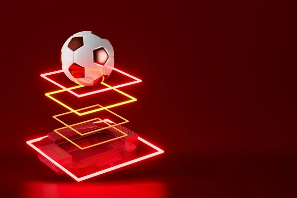 Voetbalballen Object Sport Bal Ontwerp Voetbal Element Concept Illustratie Abstract — Stockfoto