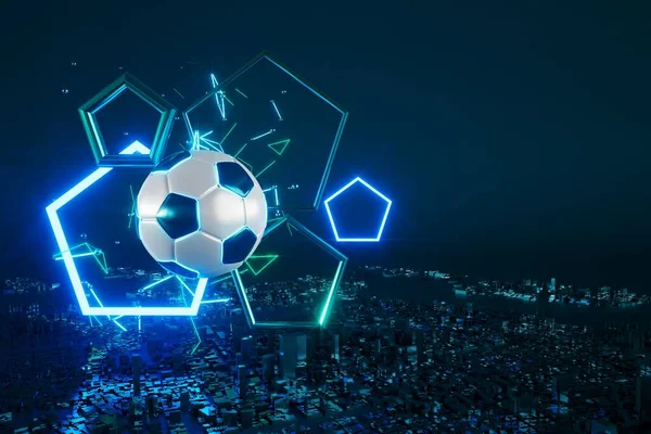 Piłki Nożnej Obiektu Projekt Piłki Sportowej Koncepcja Elementu Piłki Nożnej — Zdjęcie stockowe