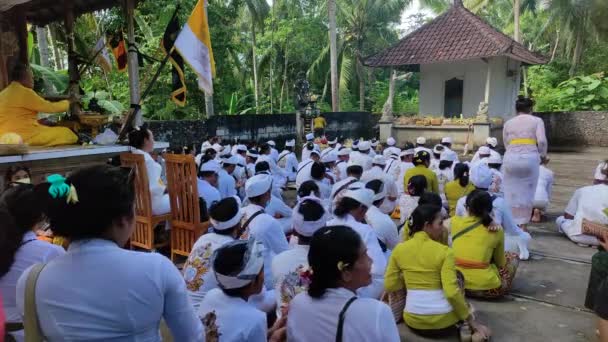 Bali Indonesië April 2022 Hindoes Bali Bidden Tempel God Aanbidden — Stockvideo
