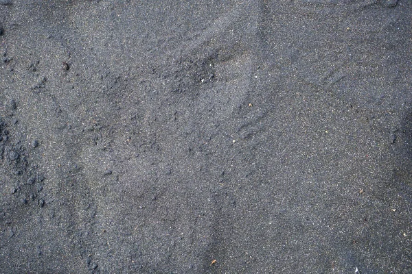Limpe Textura Areia Praia Preta — Fotografia de Stock