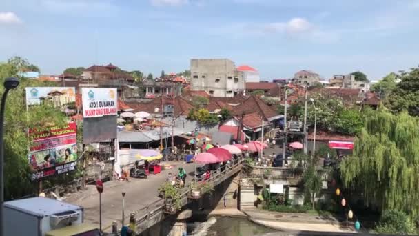 Bali Indonesia May 2022 Denpasar City Atmosphere Badung Market Building — Video Stock