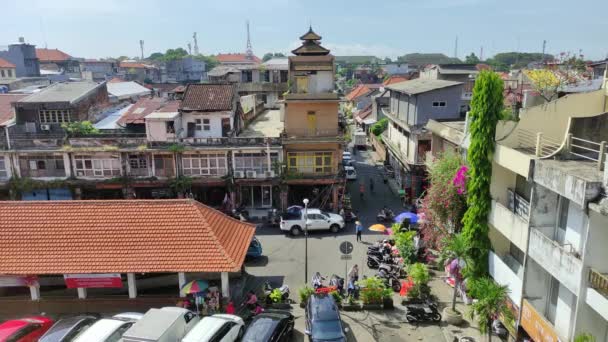 Bali Indonésia Maio 2022 Denpasar Cidade Atmosfera Badung Market Building — Vídeo de Stock