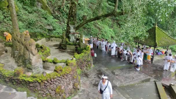 Bali Indonésie Května 2022 Hinduisté Dělají Rituál Melukat Nebo Čistí — Stock video