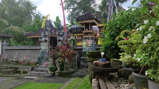 Sanggah Holy Place Hindu Families Bali Always Compliments Every Yard — Stock Video