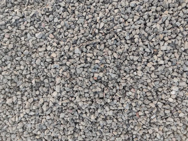 Top View Gravel Texture Small Road Stone Background Dark Gravel — 图库照片