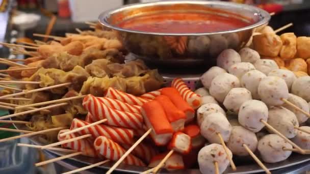 Korean Street Food Sale Festival Bali Indonesia — Stock video