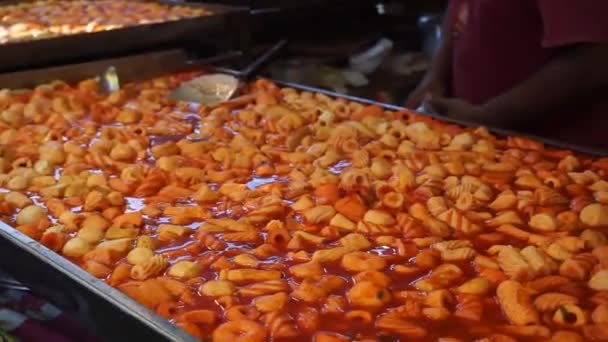 Bali Indonesia July 2022 Tteokbokki Common Street Food Found South — Vídeo de Stock