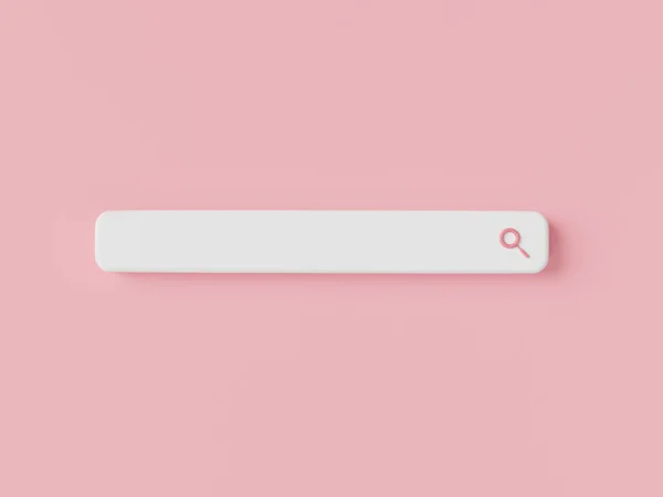 Web Suchkonzept Suchleiste Symbol Auf Rosa Hintergrund Website Suchformularvorlage Informationssuchsystem — Stockfoto