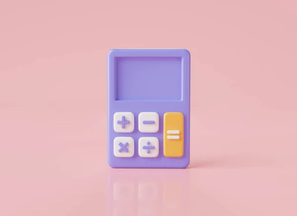 Calculator Icon Concept Math Device Calculate Calculator Accounting Savings Finances — Fotografia de Stock