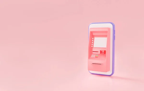 Mobiles Banking Und Online Geld Auf Mobilen Applikationen Geldautomaten Überweisungen — Stockfoto