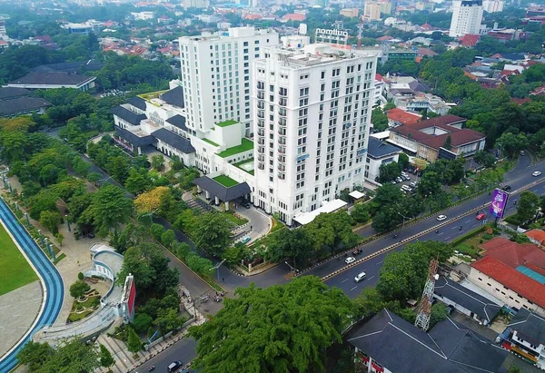 Bandung Indonezja Marca 2022 Piękny Widok Lotu Ptaka Apartament Bandung — Zdjęcie stockowe