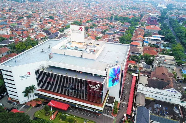 Jakarta Indonesia 2022 Aerial View Telkom Jakarta Building — Fotografia de Stock
