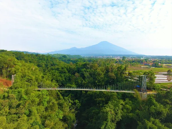 Prachtig Uitzicht Vanuit Lucht Bergen Tropisch Bos West Java Indonesië — Stockfoto