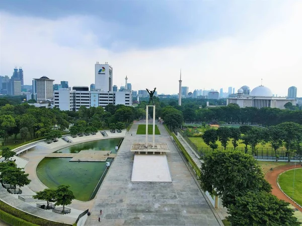 Belle Vue Aérienne Parc Lapangan Banteng Centre Jakarta Indonésie — Photo