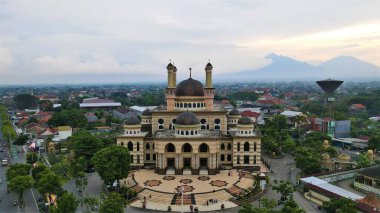 Yogyakarta, Indonesia, 15 May 2022 - Beautiful aerial view, Great Mosque in Yogyakarta.