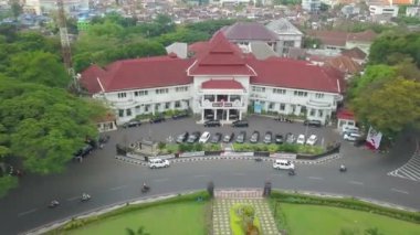 Aerial view - Solo city hall office building -Indonesia.