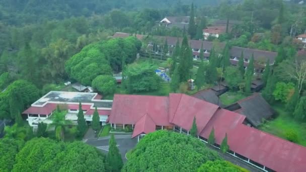 Aerial View Cottage Mountains East Java Indonesia — Vídeo de Stock