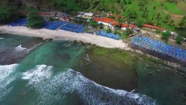Aerial View Beautiful Natural Beach Panorama Indonesia — Video Stock