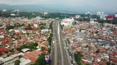 Aerial view of the Pasupati Flyover in Bandung, West Java-Indonesia.
