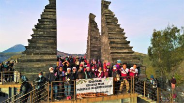 Bromo Dağı, Doğu Java-Endonezya 'nın güzel hava manzarası.