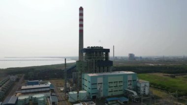 Beautiful aerial view, Hydroelectric power plant, Bandung, West Java-Indonesia.