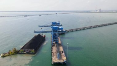 Beautiful aerial view, Hydroelectric power plant, Bandung, West Java-Indonesia.