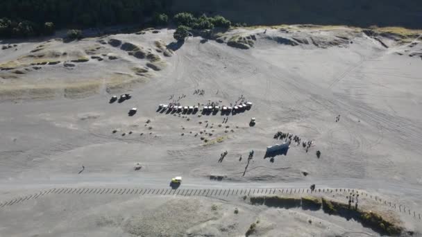 Bella Vista Aerea Della Vetta Del Monte Bromo Giava Orientale — Video Stock