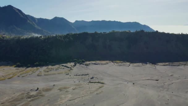 Hermosa Vista Aérea Del Pico Del Monte Bromo Este Java — Vídeos de Stock
