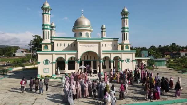 Aerial View Grand Mosque Bandung West Java Indonesia — Vídeos de Stock