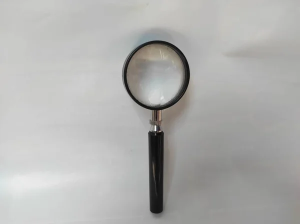 Simple Magnifying Glass White Background Which Useful Viewing Small Objects — Stock fotografie