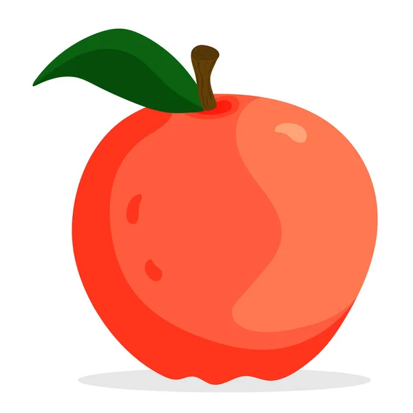 Vector Rode Appel Gezond Voedselontwerp Fruitillustratie — Stockvector