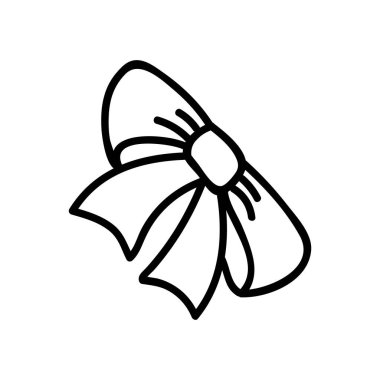 Tek el kurdele yayı çekti. Çizimler vektör illüstrasyonu. Beyaz bir arkaplanda izole edilmiş.