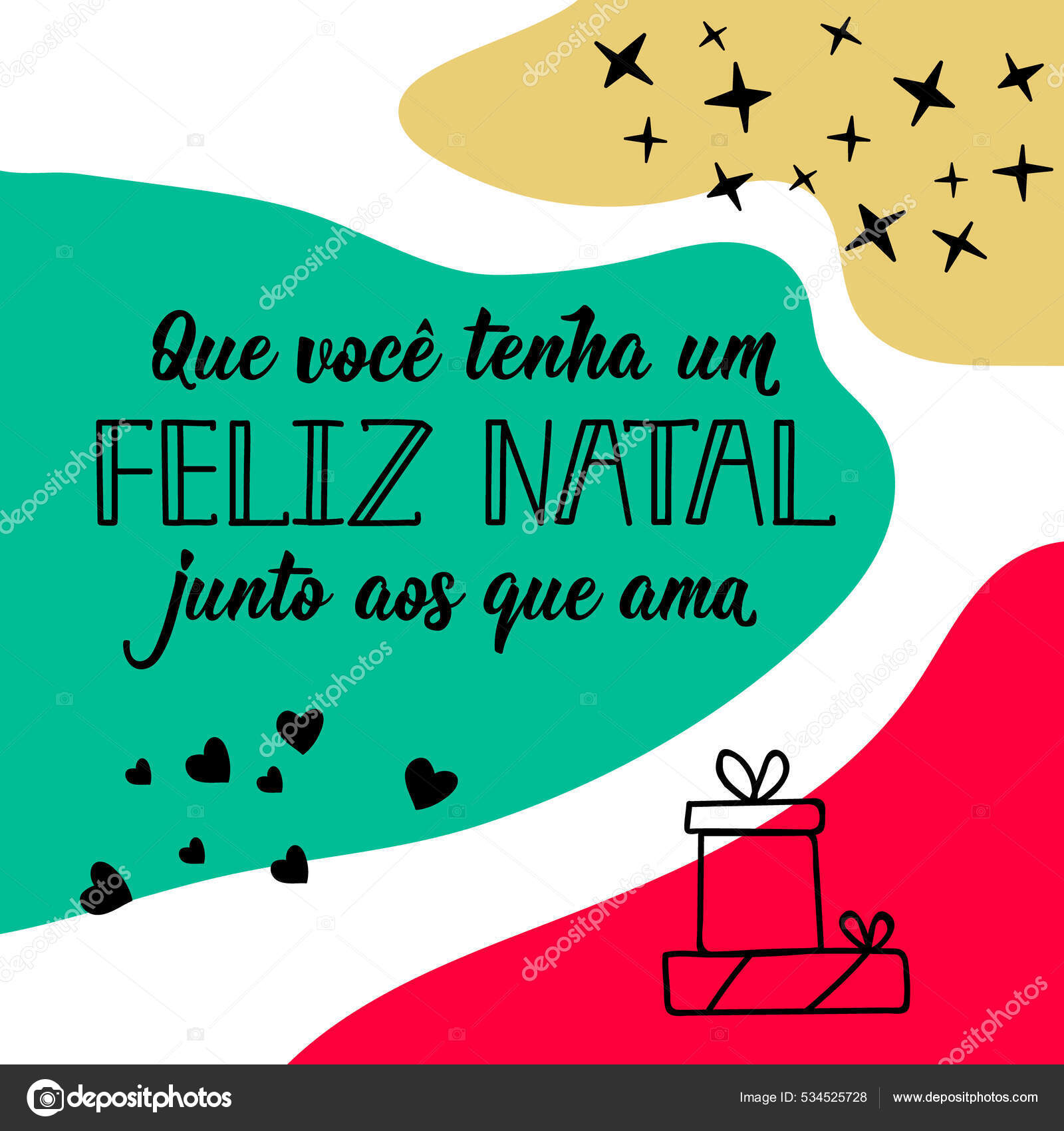 Cartão de natal em espanhol tradução em inglês feliz natal ilustração em  vetor de saudação de natal