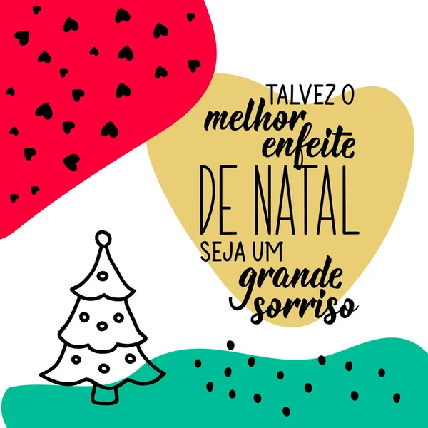 Cartão de natal em espanhol tradução em inglês feliz natal ilustração em  vetor de saudação de natal