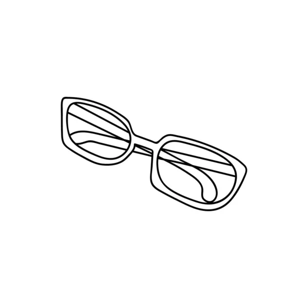 Single Hand Drawn Glasses Doodles Vector Illustration — Stock vektor