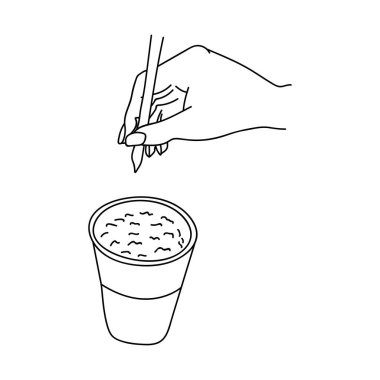 Ev bitkilerinin üretimi. Ayrı bir tencerede filizlenme. Doodle vektör illüstrasyonu.