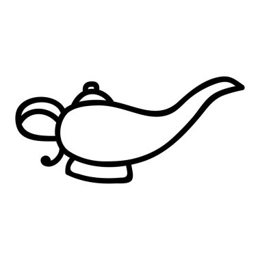 Tek elle çizilmiş çaydanlık. Doodle vektör çizimi. Beyaz arkaplanda izole et.